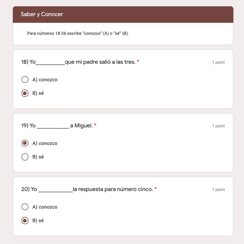 Spanish Two Final Exam Autocorrecting Google Forms and Printable - Image 3