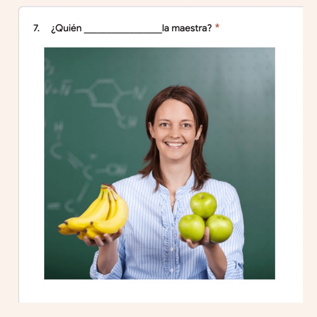 Spanish Verb Ser Present Tense No Prep Google Forms Activity or Assessment - Image 3