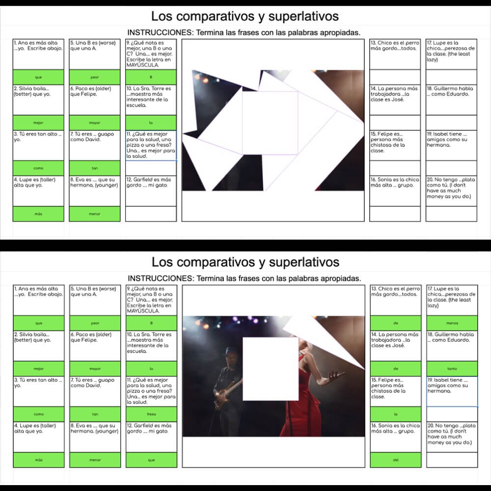 Spanish Comparisons Superlative Mystery Picture - Image 4