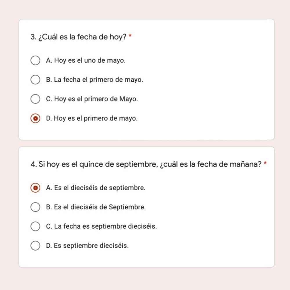 Spanish Days and Months Los días y meses Digital and Printable Tests - Image 3