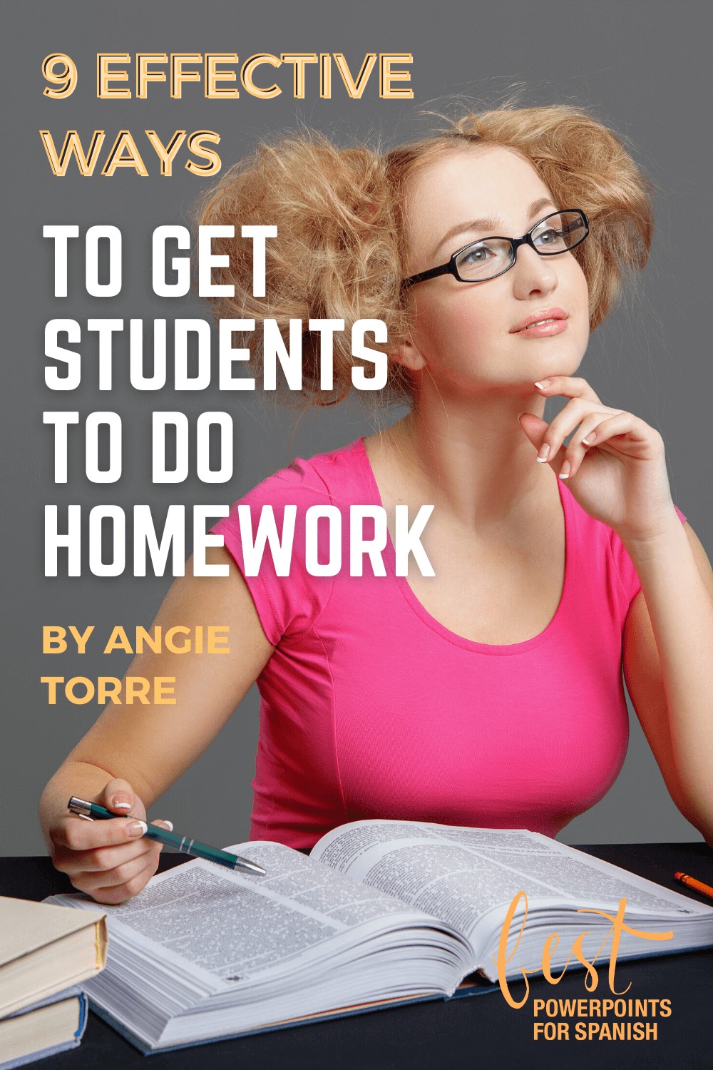 9 Effective Ways to Motivate Your Students to Do Homework: Student with a pen and book looking up