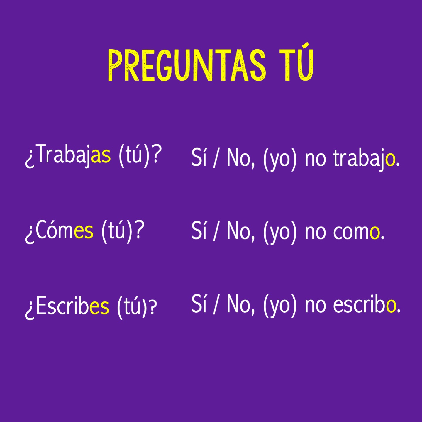 Spanish Tú Usted Ustedes Questions Lesson Plans and Curriculum