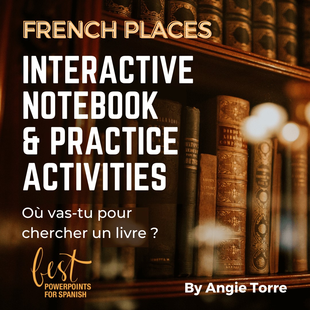 French Places Interactive Notebook and Practice Activities Où vas-tu pour chercher un libre ? Library image