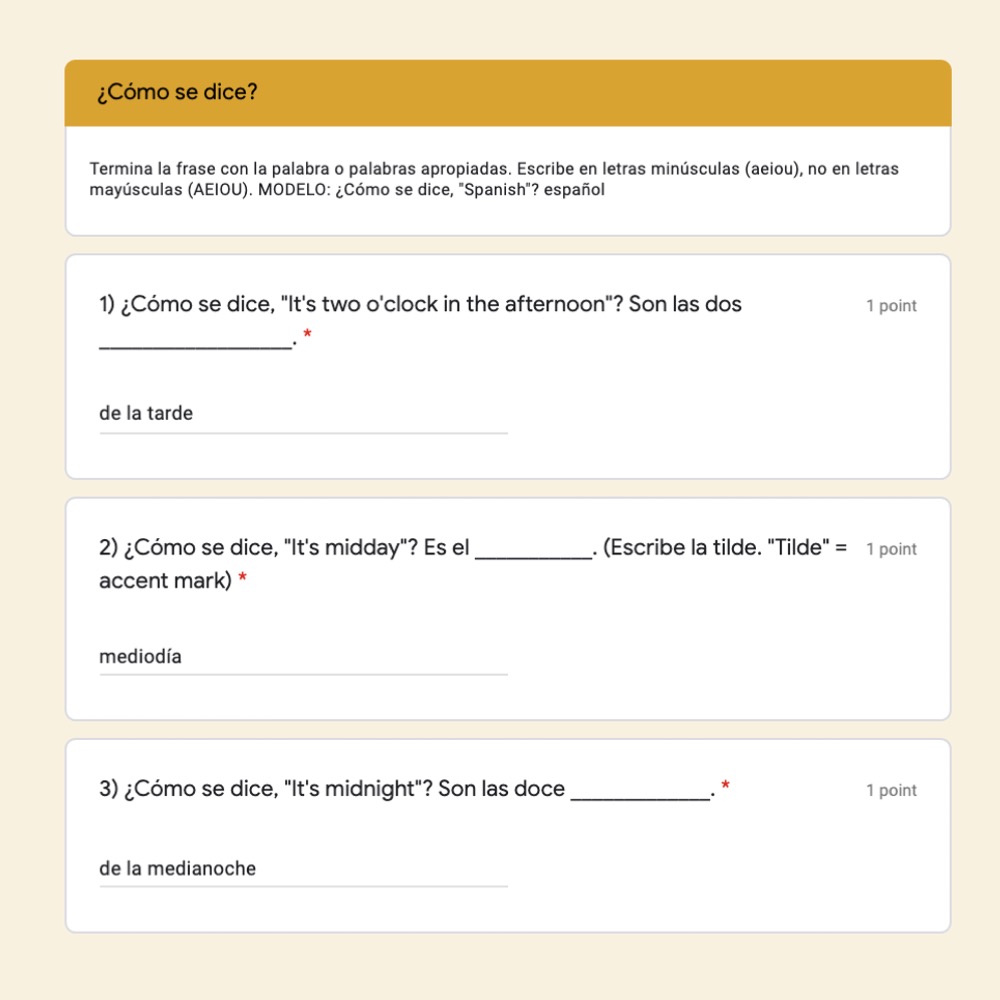 Telling Time in Spanish La hora y las clases Digital and Printable Activities - Image 5