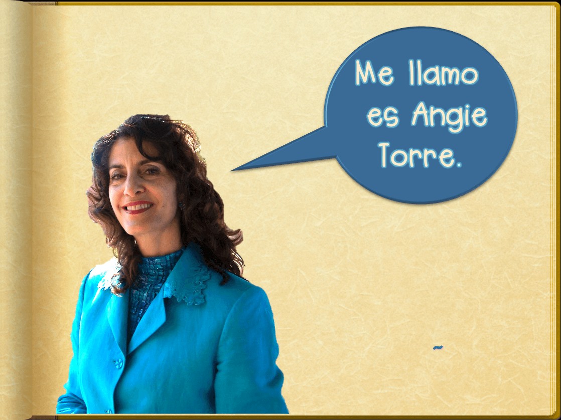 Second Language Acquisition Stages Woman says, "Me llamo es Angie Torre."