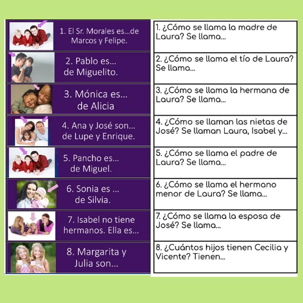 La Familia Spanish Family Digital Mystery Picture Puzzles - Image 4
