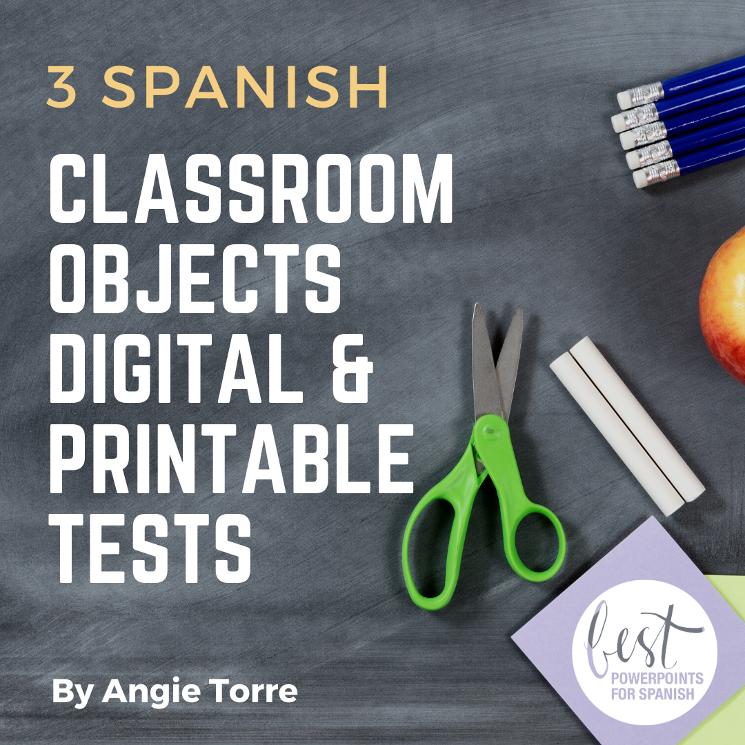 Spanish Classroom Objects Activities Digital and Printable