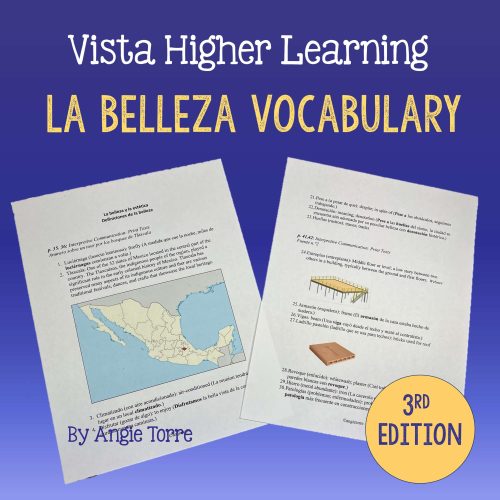 AP Spanish Vocabulary for La belleza y la estética VHL