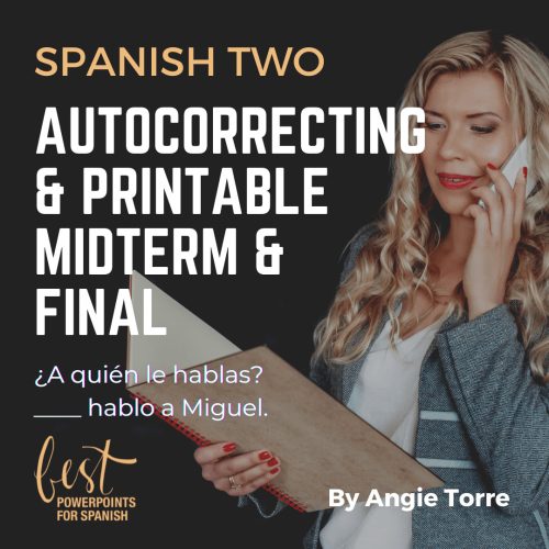 Spanish 2 Midterm and Final Printable and Digital