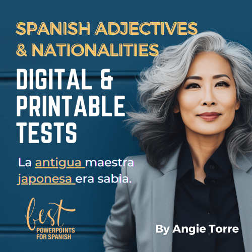 Spanish Adjectives of Nationality Digital and Printable Tests