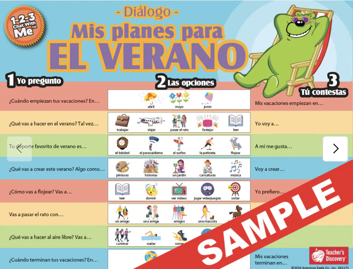 Mis planes para el verano Chat Mat