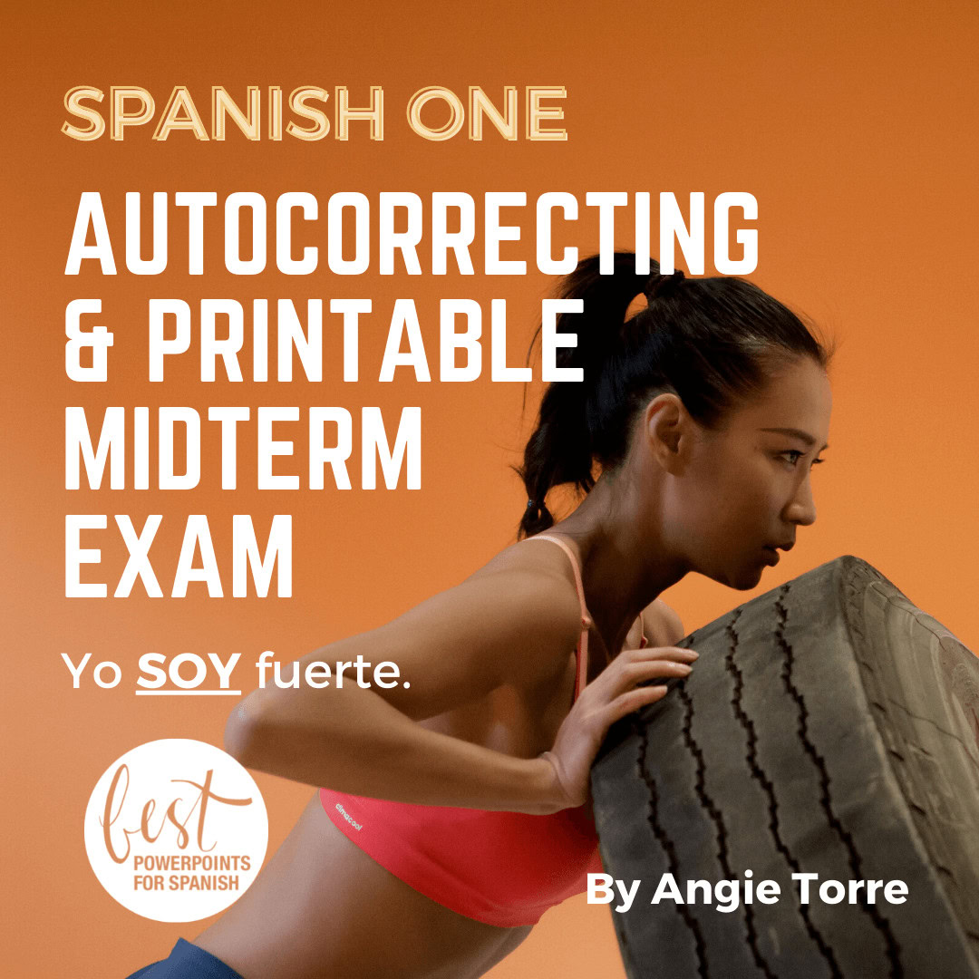 Spanish 1 Midterm Printable and Google Form