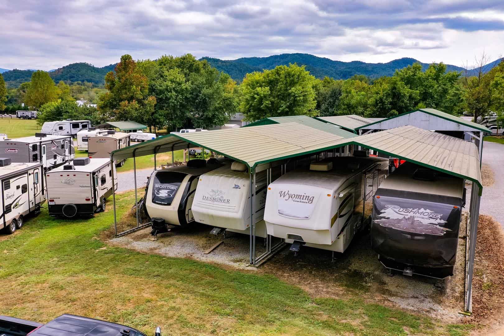 Covered RV storage