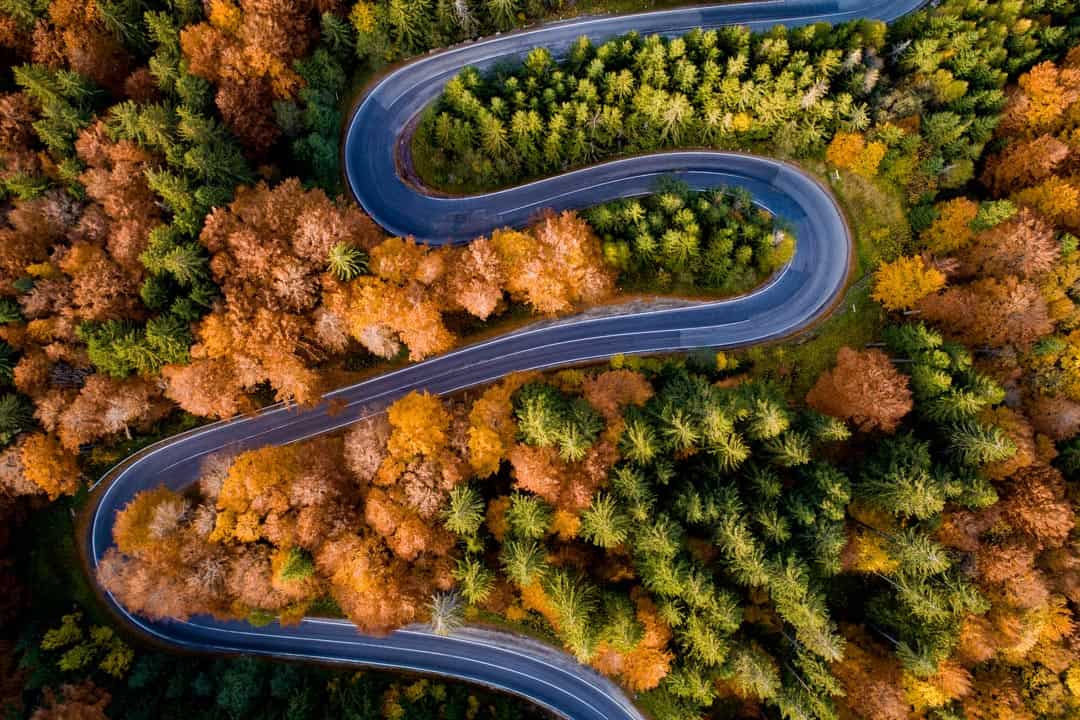 Drone photo of the Dragon's Tail