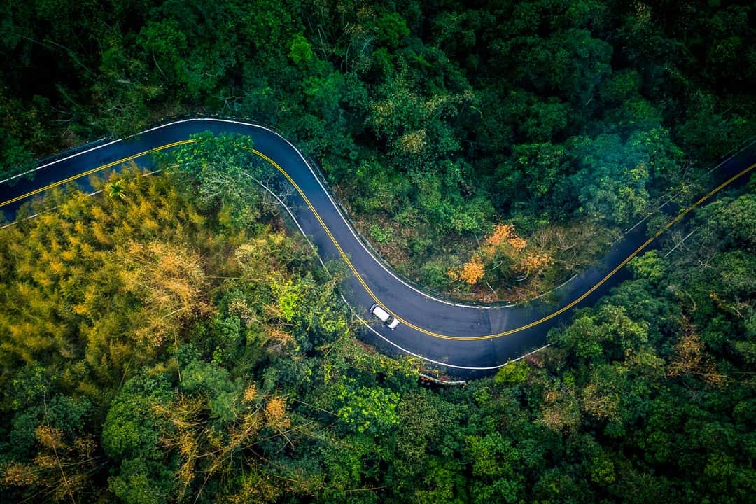 Drone photo of the Dragon's Tail
