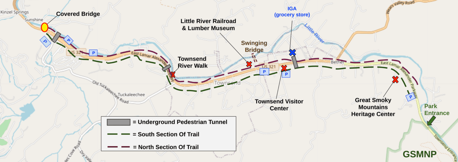 A map showing the location of the trail. A map showing the location of the trail.