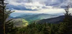 The great smoky mountains in tennessee.