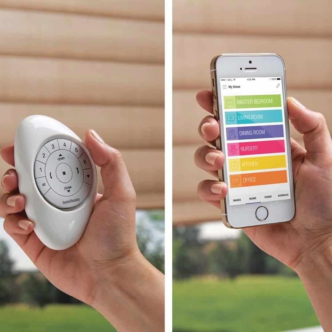 Different types of controls for PowerView Automated blinds in Edmonton