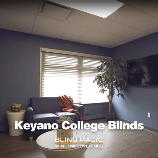 Sunlit room with Keyano College blinds, cozy seating, and modern window coverings for enhanced visibility and privacy.