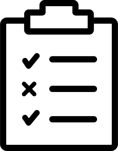 Accessible clipboard with checklist icon for visually impaired assistance.