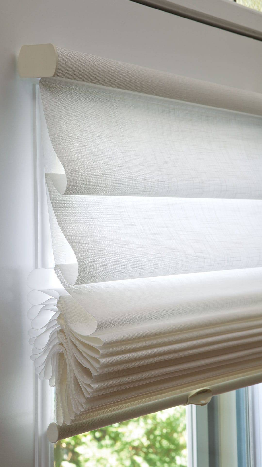 Light-filtering roller shades ideal for privacy and natural light control.