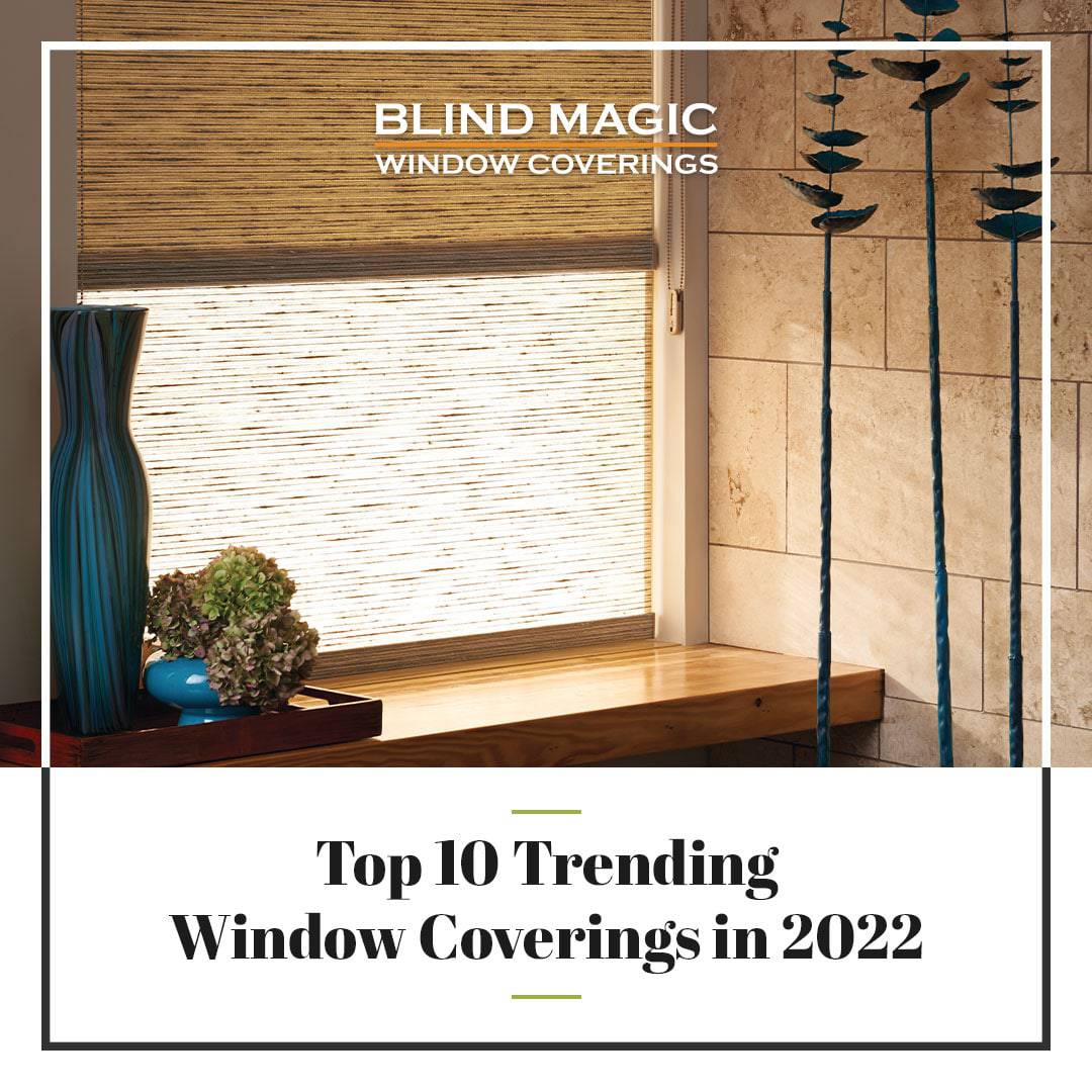 Soft beige window blinds with natural light and decorative interior accents.