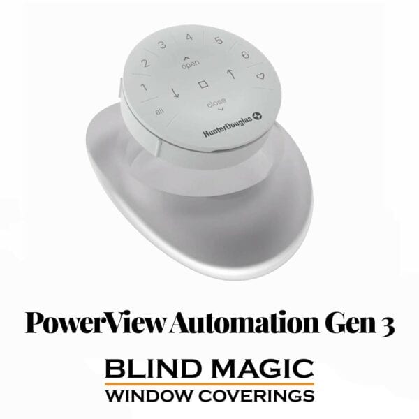 Innovative blind magic remote control for PowerView Automation Gen 3 window coverings.