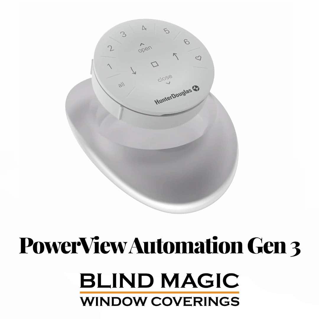 Innovative blind magic remote control for PowerView Automation Gen 3 window coverings.
