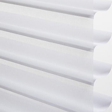 Light-coloured Venetian window blinds with horizontal slats, close-up shot.