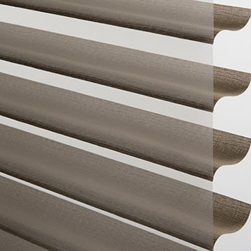 Close-up of wooden window blinds with adjustable slats for light control and privacy.