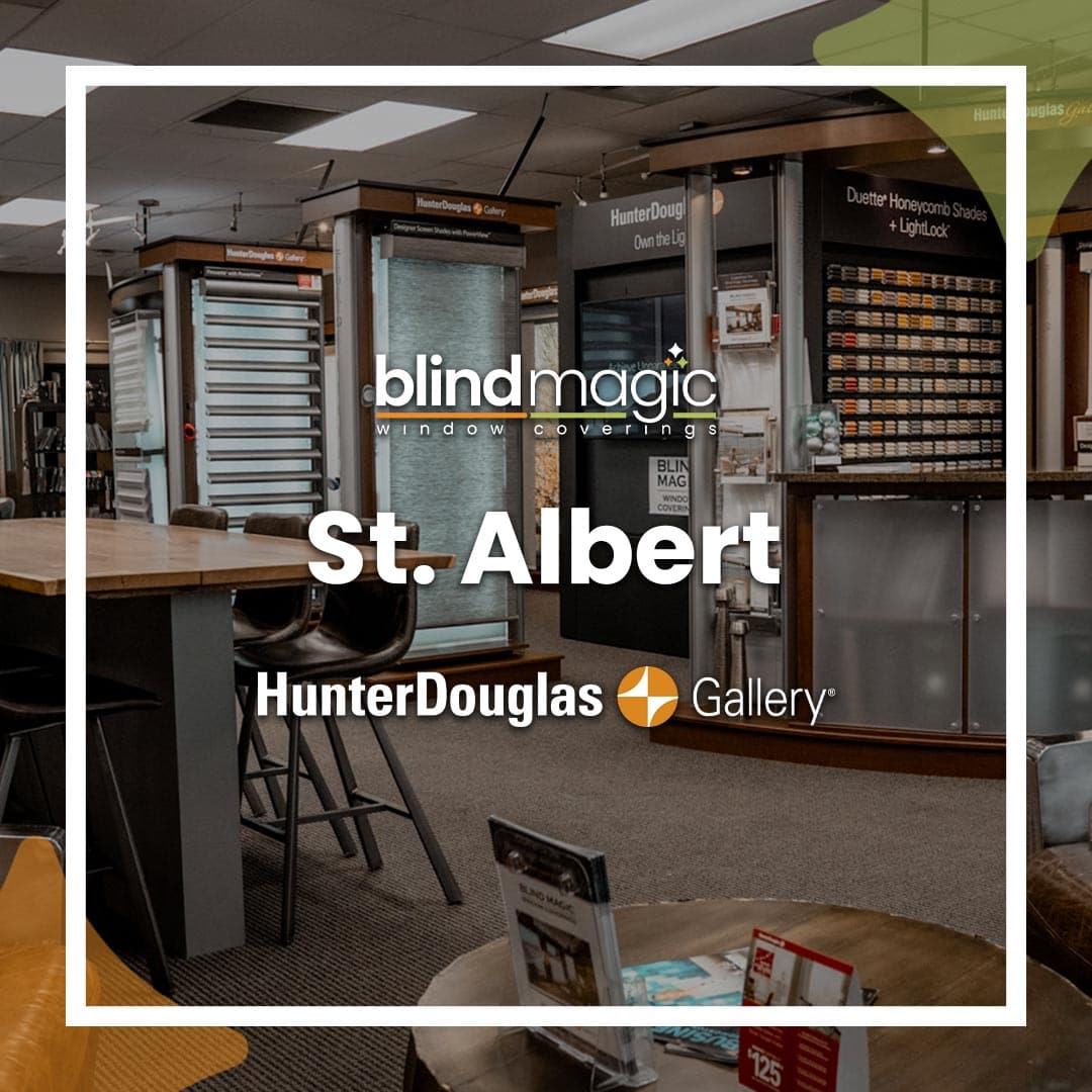 Window coverings display at Hunter Douglas Gallery in St. Albert.
