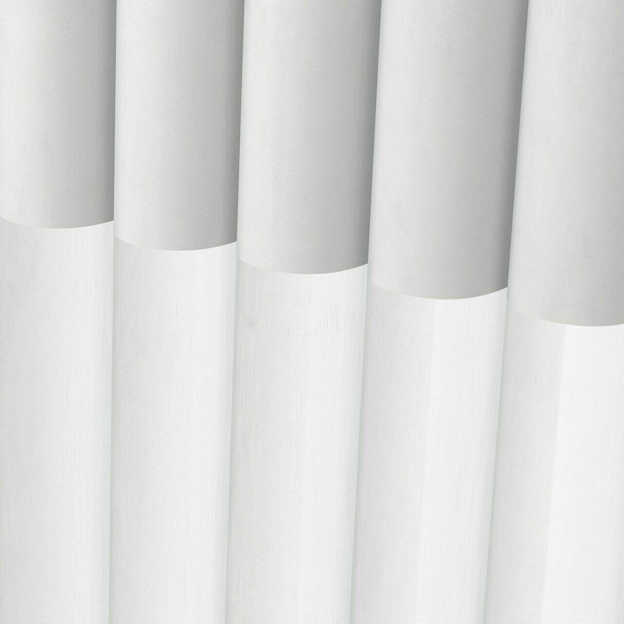 White window blinds with a smooth texture, vertical orientation, and subtle shading, ideal for modern interior decor and privacy.