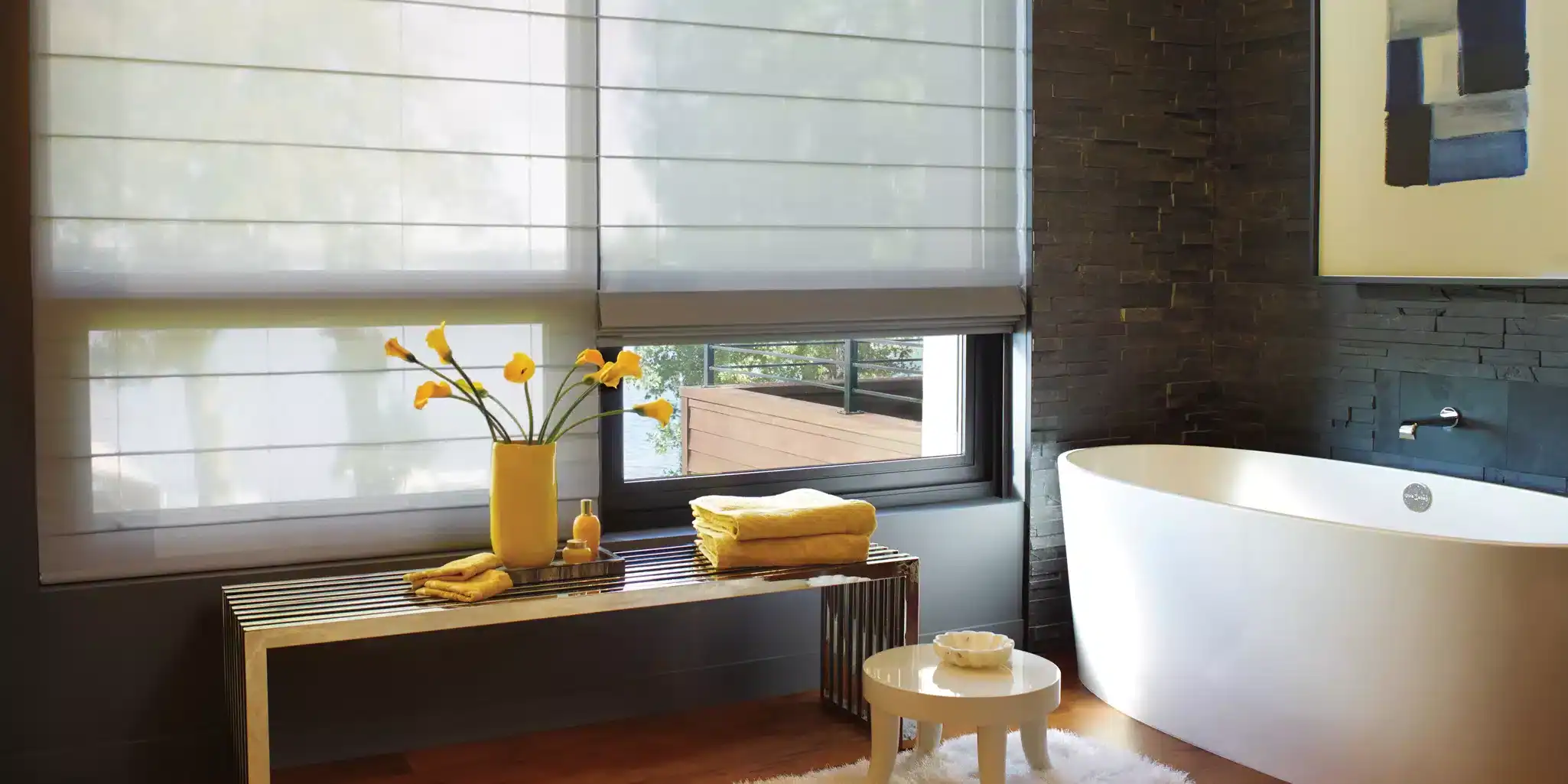 Alustra Woven Textures Roman Shades