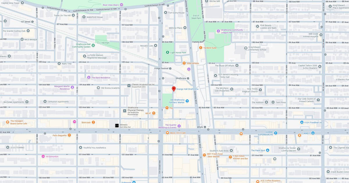 Historic event venue in Strathcona, Edmonton, Alberta Canada.