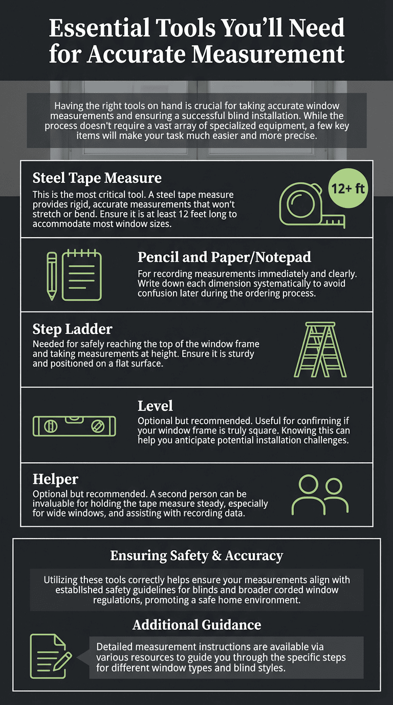 Accurate window measurement tools, including tape measures, levels, and helpers, ensure safe, precise, and reliable installation for all window types and sizes.