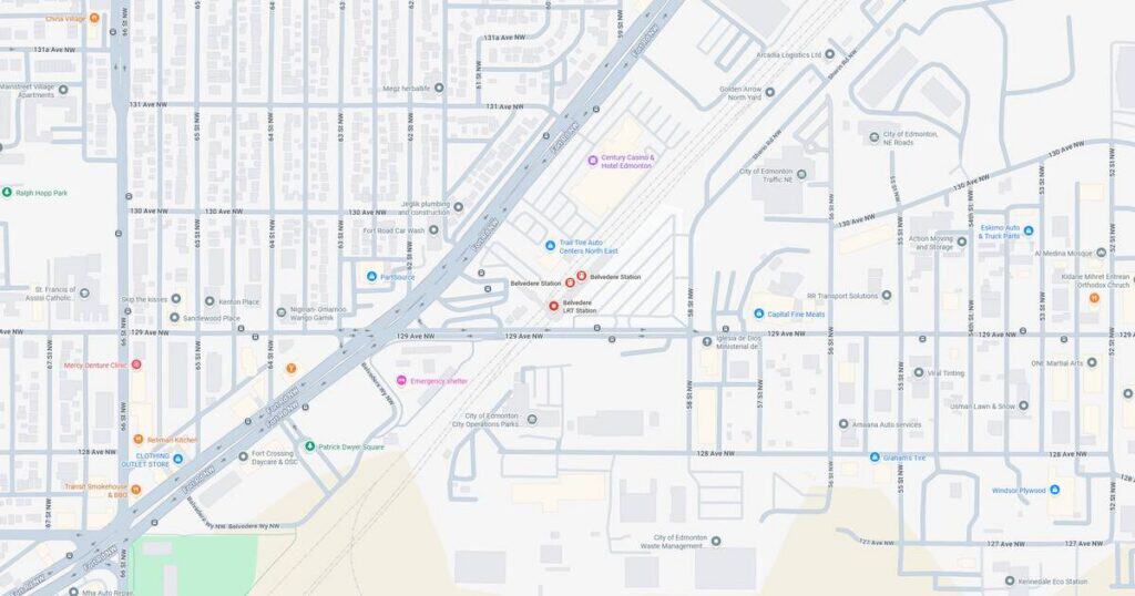 Detailed map of Orlando showing bus stops, train stations, and transit lines for efficient travel planning.