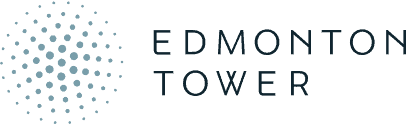 Modern Edmonton Tower with city skyline view, showcasing contemporary architecture and urban development.