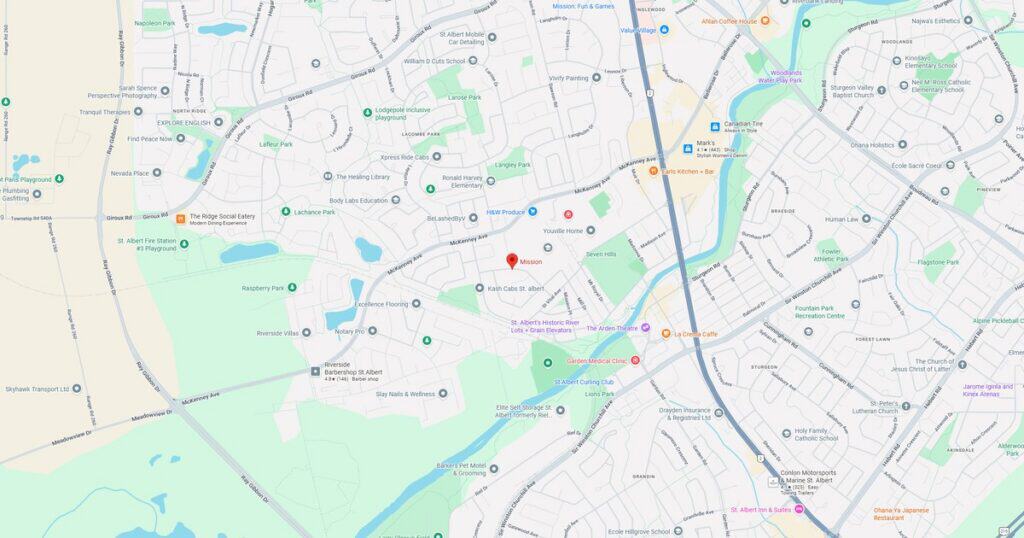 Detailed city map showing streets, parks, rivers, and landmarks in a metropolitan area for navigation and orientation.