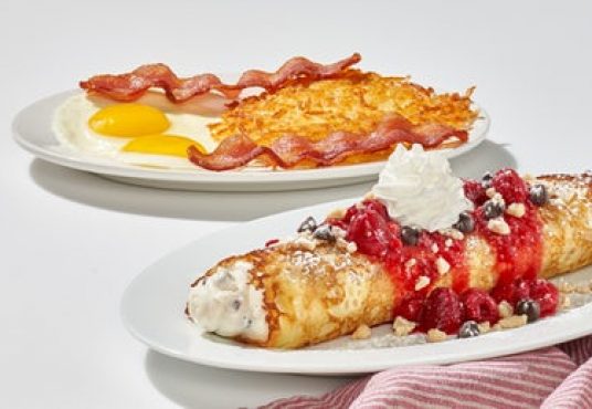 egg breakfast and crepe