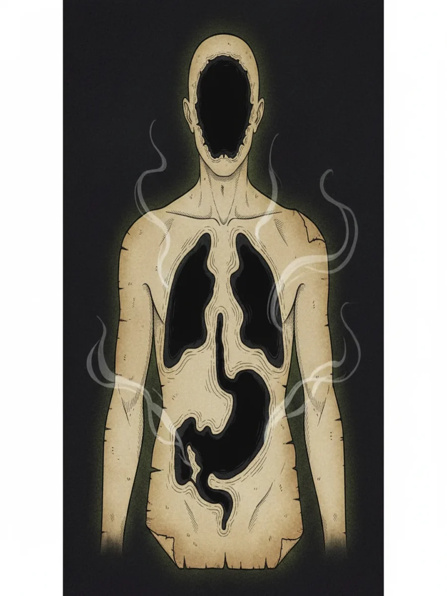 뇌 신경 회로의 복잡한 연결을 보여주는 이미지, 코타르 증후군의 뇌기능 이상