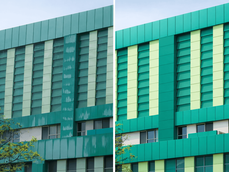 building transformation before n after