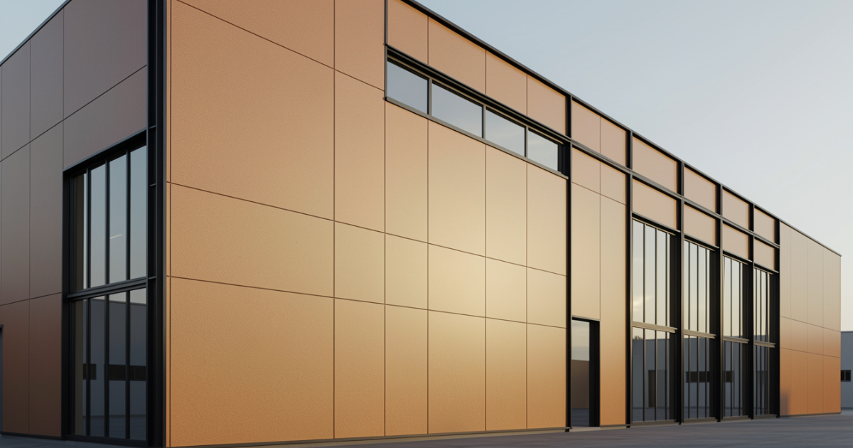 Contemporary facade cladded with ACP