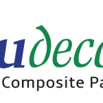 Aludecor Metal Composite Panel logo with blue and green wordmark and a blue starburst icon.
