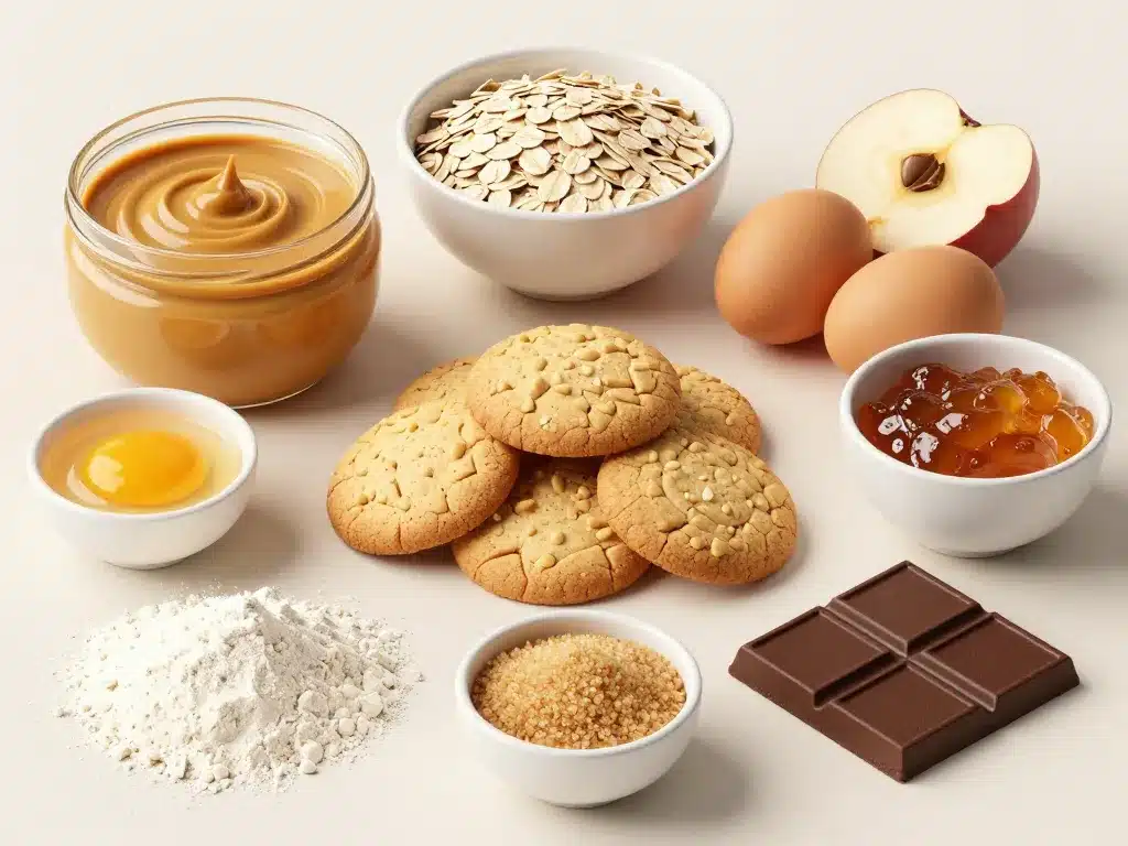 ingrédients clés cookies healthy beurre de cacahuete