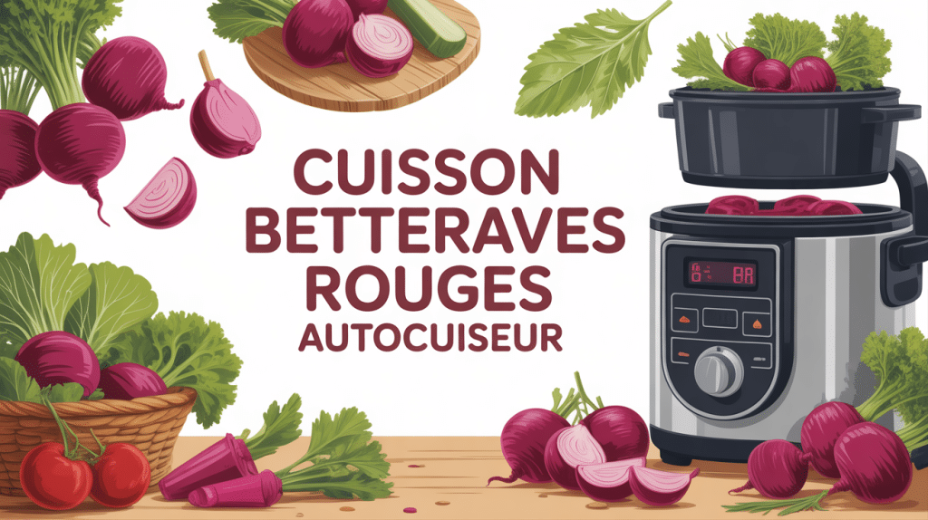 Cuisson des betteraves rouges en autocuiseur illustrée