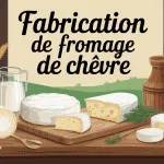 illustration fabrication de fromage de chèvre artisanale