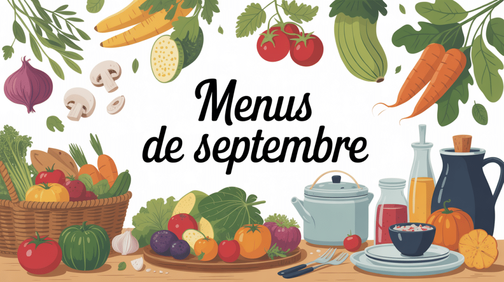 idee menu semaine septembre tableau repas automne fruits legumes