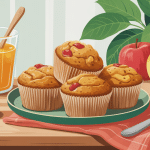 muffin compote de pomme healthy assiette table pommes compote