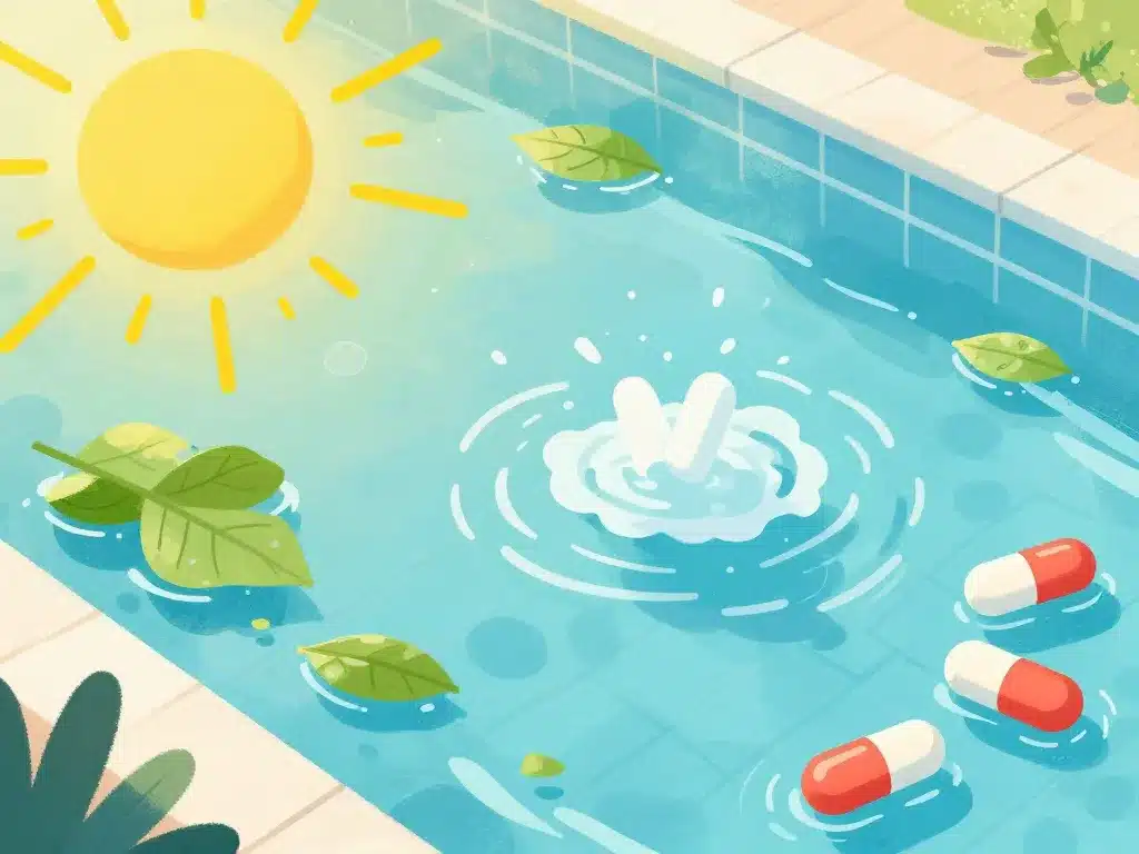 pas de trace de chlore sur bandelette causes piscine