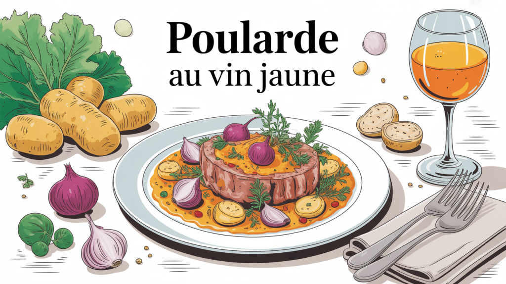 Quel légumes avec une poularde au vin jaune assiette raffinée et légumes